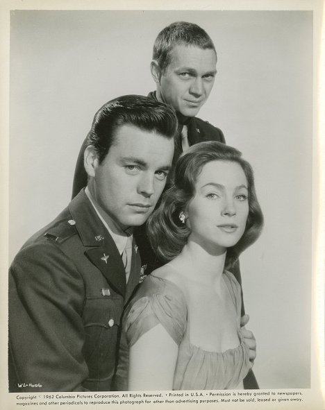 Robert Wagner, Steve McQueen, Shirley Anne Field - L'Homme qui aimait la guerre - Cartes de lobby