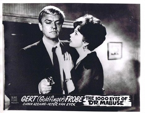 Peter van Eyck, Dawn Addams - The Thousand Eyes of Dr. Mabuse - Lobby Cards