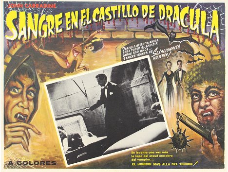 Alexander D'Arcy, John Carradine, Paula Raymond - Dracula und seine Opfer - Lobbykarten