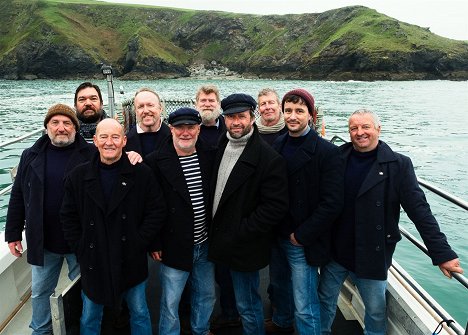 David Hayman, Dave Johns, James Purefoy, Sam Swainsbury - Fisherman's Friends - Dreharbeiten