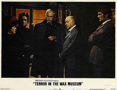 Elsa Lanchester, Nicole Shelby, Patric Knowles, Maurice Evans, Mark Edwards - Terror in the Wax Museum - Cartes de lobby