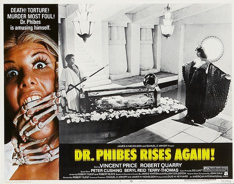 Vincent Price, Valli Kemp - Le Retour de l'abominable Dr. Phibes - Cartes de lobby