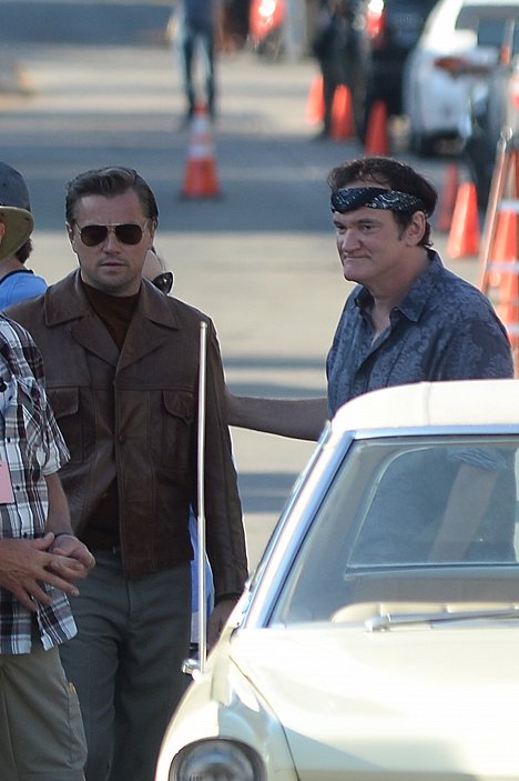 Leonardo DiCaprio, Quentin Tarantino - Once Upon a Time in Hollywood - Van de set