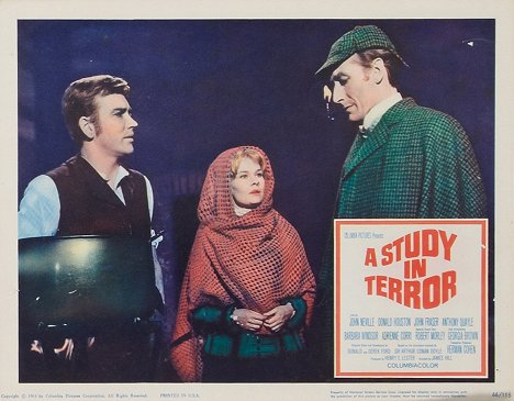 John Fraser, Judi Dench, John Neville - A Study in Terror - Lobby karty