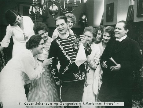 Oscar Johanson, Hjalmar Zangenberg - Fru Mariannes friare - Lobby Cards