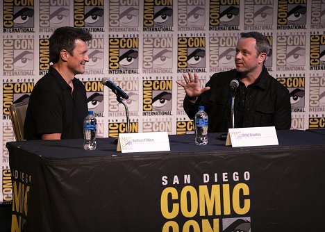On Friday, July 19, THE ROOKIE’S Nathan Fillion and writer/executive producer, Alexi Hawley, sat down for an intimate panel conversation at 2019 COMIC-CON in anticipation of the Season 2 premiere of the hit drama on Sunday, September 29, 2019 - Nathan Fillion, Alexi Hawley - The Rookie - Season 2 - Events