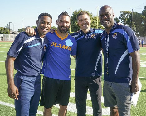 Titus Makin Jr., Eric Weddle, Eric Winter, Kevin Daniels - The Rookie - Prudence - Tournage