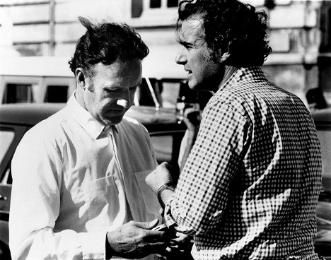 Gene Hackman, John Frankenheimer - French Connection II - Dreharbeiten