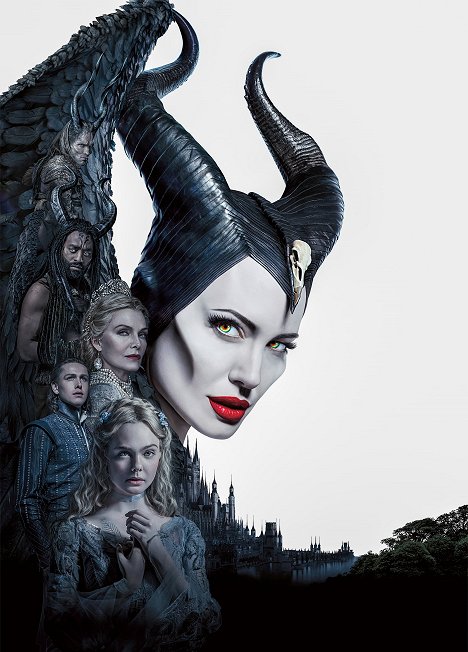 Harris Dickinson, Michelle Pfeiffer, Elle Fanning, Angelina Jolie - Maleficent - Mächte der Finsternis - Werbefoto