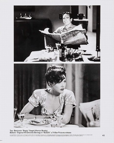 Annette Bening, Warren Beatty - Bugsy - Cartes de lobby