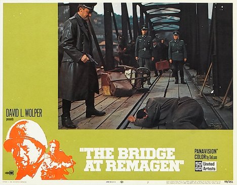 Robert Vaughn, Joachim Hansen, Hans Christian Blech - Le Pont de Remagen - Cartes de lobby