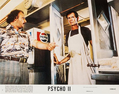 Dennis Franz, Anthony Perkins - Psycho II - Lobbykarten