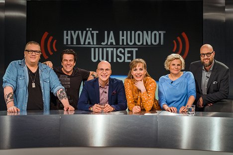 Arttu Wiskari, Mikko Kuustonen, Riku Nieminen, Niina Lahtinen, Paula Noronen, Juha Vuorinen - Hyvät ja huonot uutiset - Werbefoto