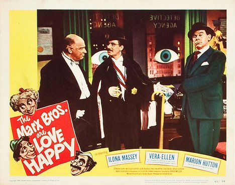 Eric Blore, Groucho Marx, Melville Cooper - Love Happy - Lobby karty