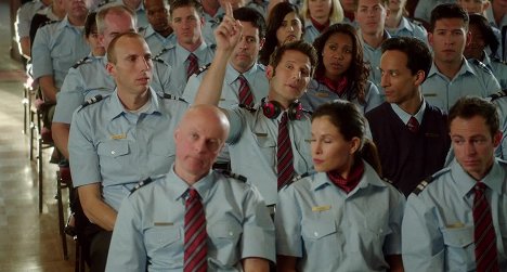 Mark Feuerstein, Danny Pudi - Larry Gaye: Renegade Male Flight Attendant - De la película