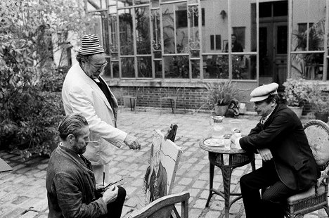 Willem Dafoe, Julian Schnabel, Mathieu Amalric - Van Gogh - An der Schwelle zur Ewigkeit - Dreharbeiten