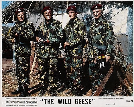 Hardy Krüger, Richard Burton, Roger Moore, Richard Harris - The Wild Geese - Lobby Cards