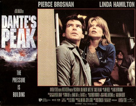 Pierce Brosnan, Linda Hamilton - Dante's Peak - Lobbykarten