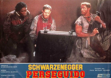 Yaphet Kotto, Marvin J. McIntyre, Arnold Schwarzenegger - O Gladiador - Cartões lobby