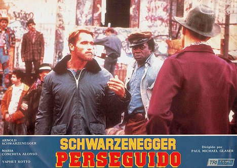 Arnold Schwarzenegger, Yaphet Kotto - The Running Man - Lobby Cards
