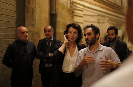 Juliette Binoche, Piero Messina - L'Attente - Tournage