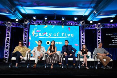 “Party of Five” Session – The cast and executive producers of Freeforms “Party of Five” addressed the press at the 2020 TCA Winter Press Tour, at The Langham Huntington, in Pasadena, California - Amy Lippman, Brandon Larracuente, Emily Tosta, Niko Guardado, Elle Paris Legaspi, Gabriel Llanas - Party of Five - Events