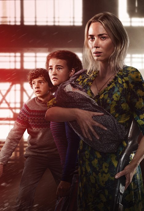 Noah Jupe, Millicent Simmonds, Emily Blunt - Un lugar tranquilo 2 - Promoción