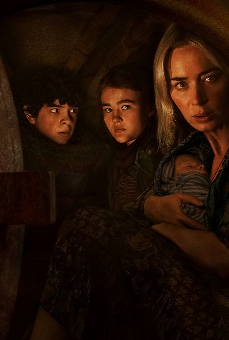 Noah Jupe, Millicent Simmonds, Emily Blunt - Un lugar tranquilo 2 - Promoción