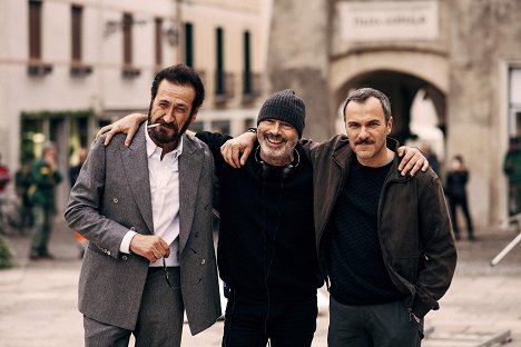 Marco Giallini, Ivano De Matteo, Massimiliano Gallo - Villetta con ospiti - Dreharbeiten