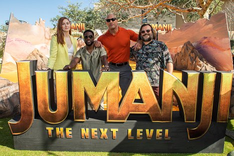 "Jumanji: The Next Level" photo call and press conference at Montage Los Cabos on November 24, 2019 in Cabo San Lucas, Mexico - Karen Gillan, Kevin Hart, Dwayne Johnson, Jack Black - Jumanji: The Next Level - Tapahtumista