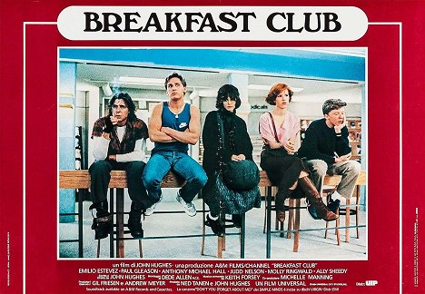 Judd Nelson, Emilio Estevez, Ally Sheedy, Molly Ringwald, Anthony Michael Hall - The Breakfast Club - Lobbykaarten