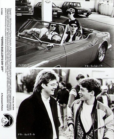 Mia Sara, Matthew Broderick, Alan Ruck, John Hughes - La Folle Journée de Ferris Bueller - Cartes de lobby