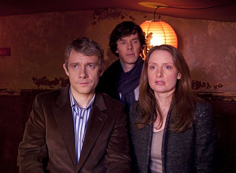 Martin Freeman, Benedict Cumberbatch, Zoe Telford - Sherlock - The Blind Banker - Photos
