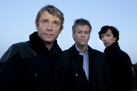Martin Freeman, Rupert Graves, Benedict Cumberbatch - Sherlock - Das große Spiel - Filmfotos