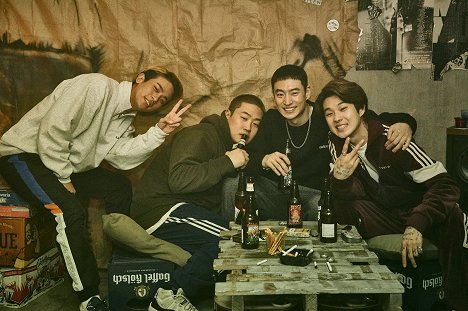 Jeong-min Park, Jae-hong Ahn, Je-hoon Lee, Woo-shik Choi - Hora de Caçar - De filmagens