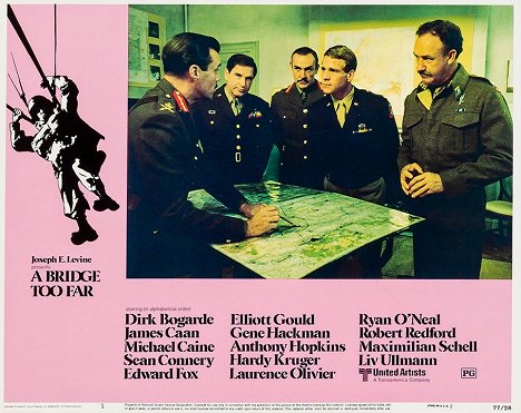 Dirk Bogarde, Paul Maxwell, Sean Connery, Ryan O'Neal, Gene Hackman - Die Brücke von Arnheim - Lobbykarten