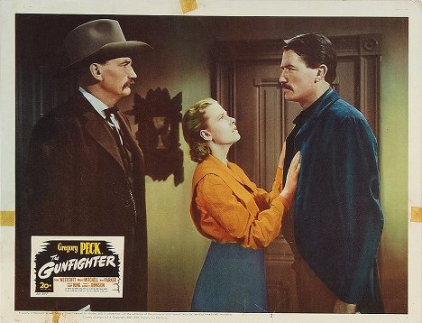 Millard Mitchell, Helen Westcott, Gregory Peck - La Cible humaine - Cartes de lobby