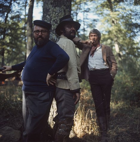 Sergio Leone, Rod Steiger, James Coburn - Todesmelodie - Dreharbeiten