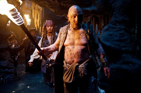 Johnny Depp, Ian Mercer - Pirates of the Caribbean 4 - Fremde Gezeiten - Filmfotos