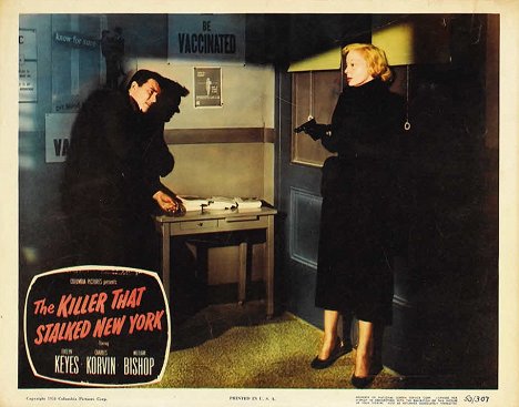 William Bishop, Evelyn Keyes - The Killer That Stalked New York - Lobby karty