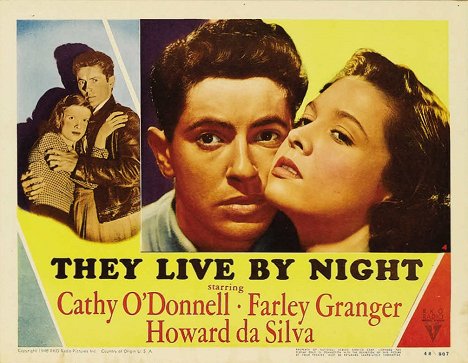 Farley Granger, Cathy O'Donnell - They Live by Night - Cartões lobby