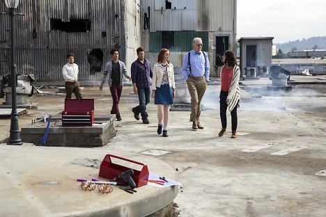 John Harlan Kim, Christian Kane, Lindy Booth, John Larroquette, Haley Webb - The Librarians - And the City of Light - Photos