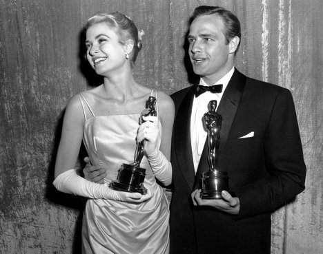 Grace Kelly, Marlon Brando - The 27th Annual Academy Awards - Photos