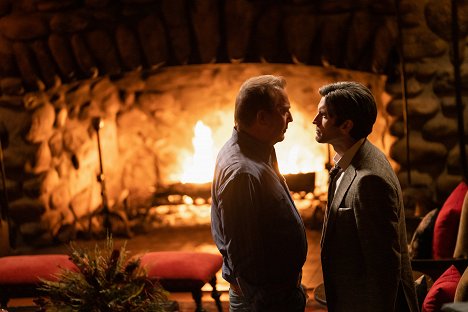Kevin Costner, Wes Bentley - Yellowstone - The Beating - Photos