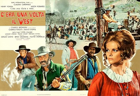 Henry Fonda, Jason Robards, Woody Strode, Jack Elam, Claudia Cardinale - Once Upon a Time in the West - Lobbykaarten