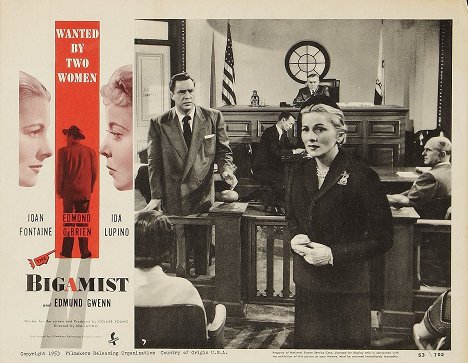 Edmond O'Brien, Joan Fontaine - The Bigamist - Cartões lobby