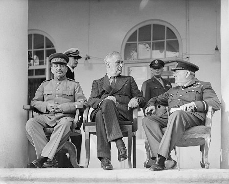 Josif Vissarionovič Stalin, Franklin D. Roosevelt, Winston Churchill