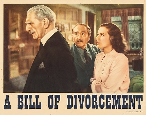 C. Aubrey Smith, Adolphe Menjou, Maureen O'Hara - A Bill of Divorcement - Fotocromos