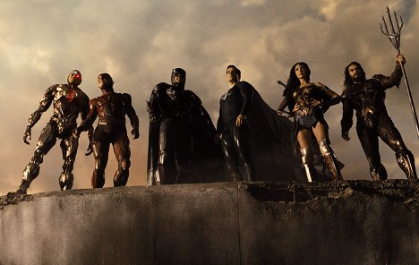 Ray Fisher, Ezra Miller, Ben Affleck, Henry Cavill, Gal Gadot, Jason Momoa - Zack Snyder's Justice League - Film