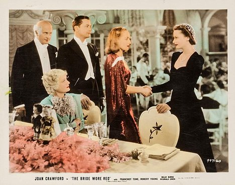 Reginald Owen, Billie Burke, Robert Young, Joan Crawford - The Bride Wore Red - Lobbykaarten